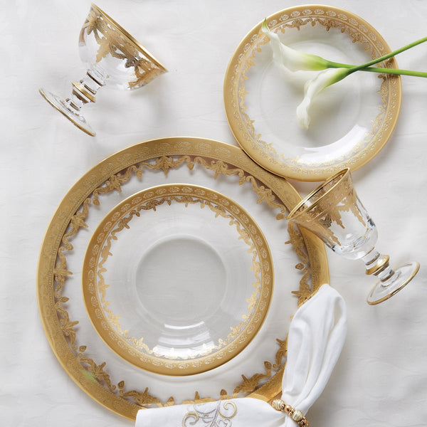 ARTE ITALICA Vetro Gold Dinner Plate - Yvonne Estelle's