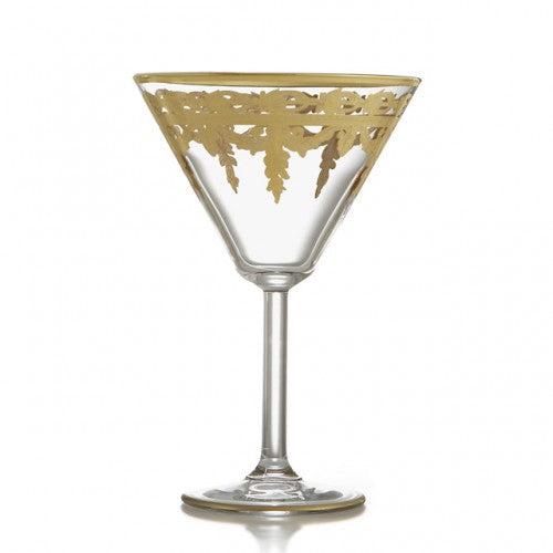 Arte Italica Vetro Gold Martini Glass