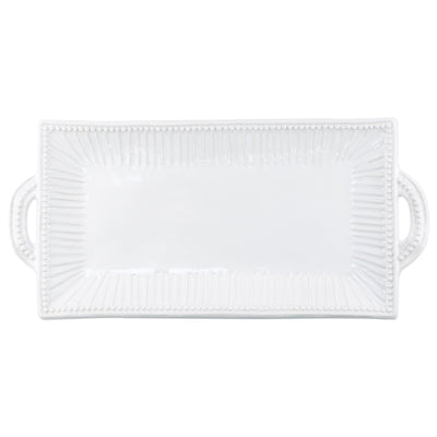 Vietri Incanto Stone Stripe Rectangular Handled Platter