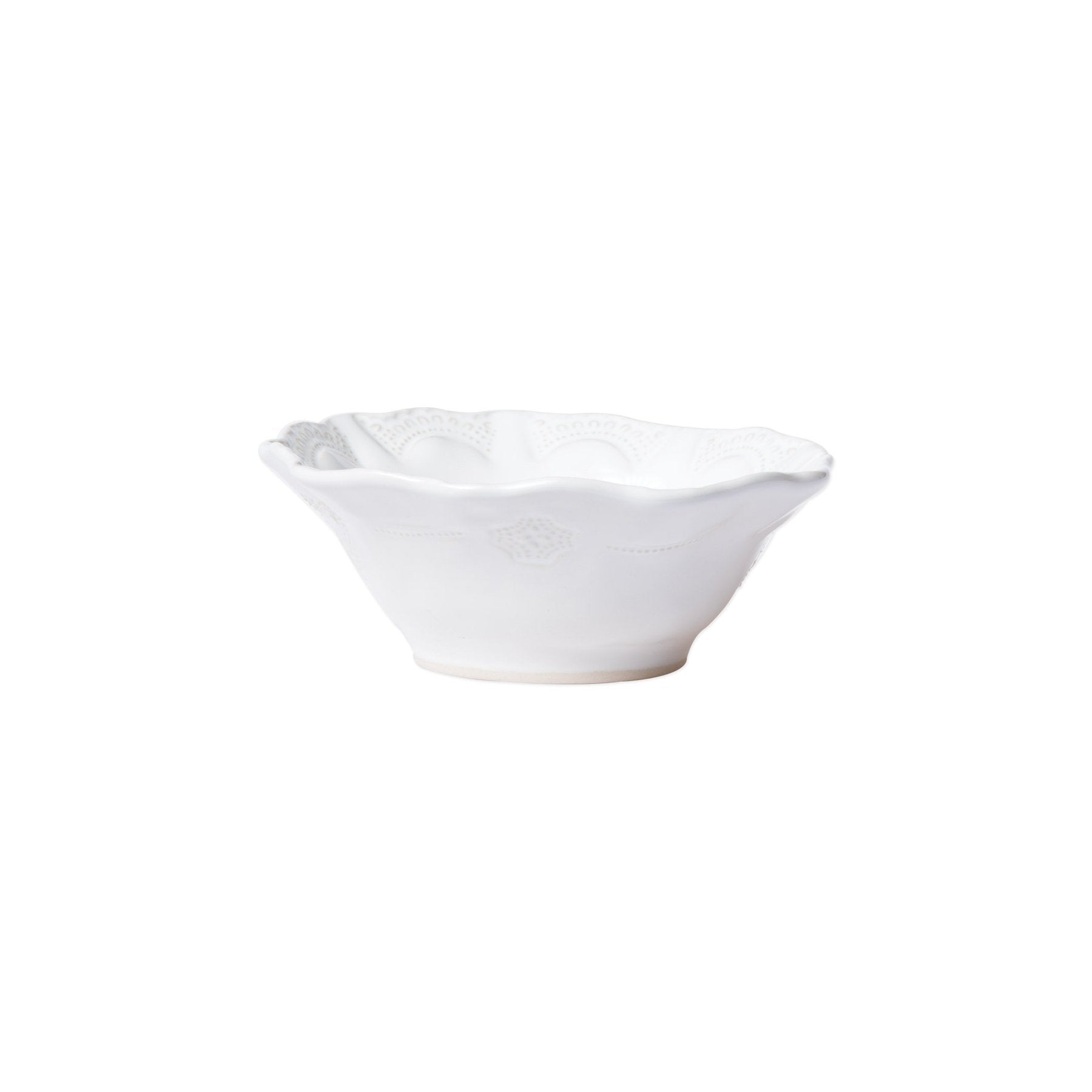 Vietri Incanto Stone White Lace Cereal Bowl
