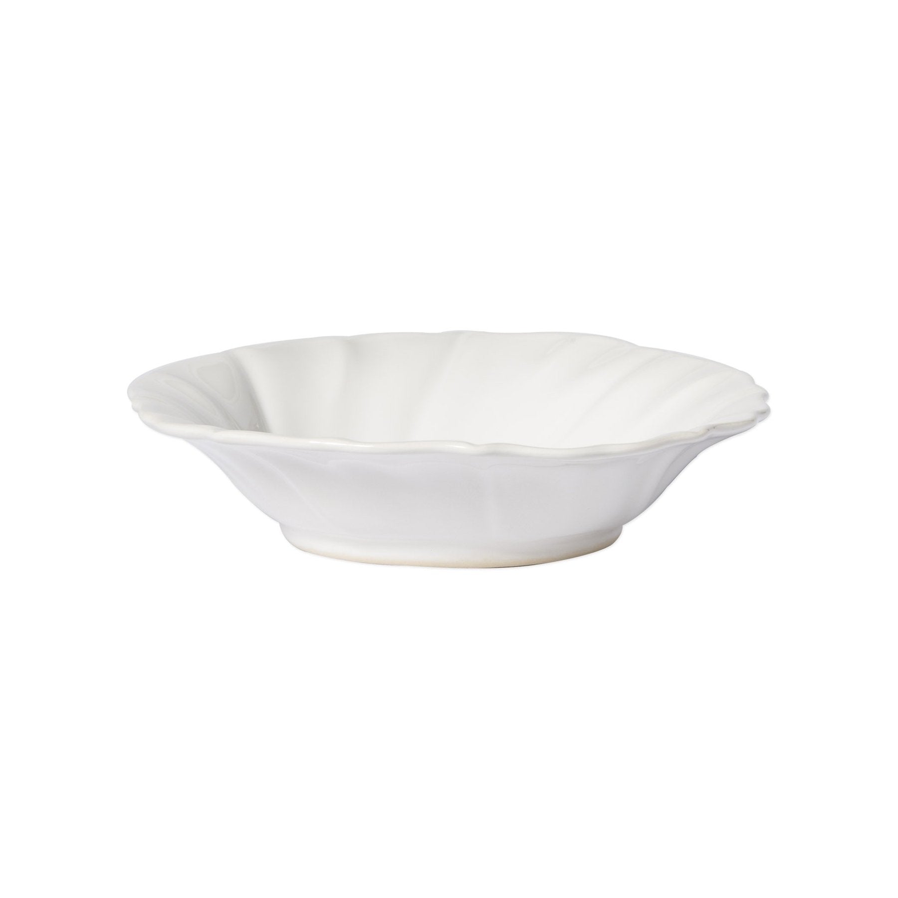 Vietri Incanto Stone White Ruffle Pasta Bowl