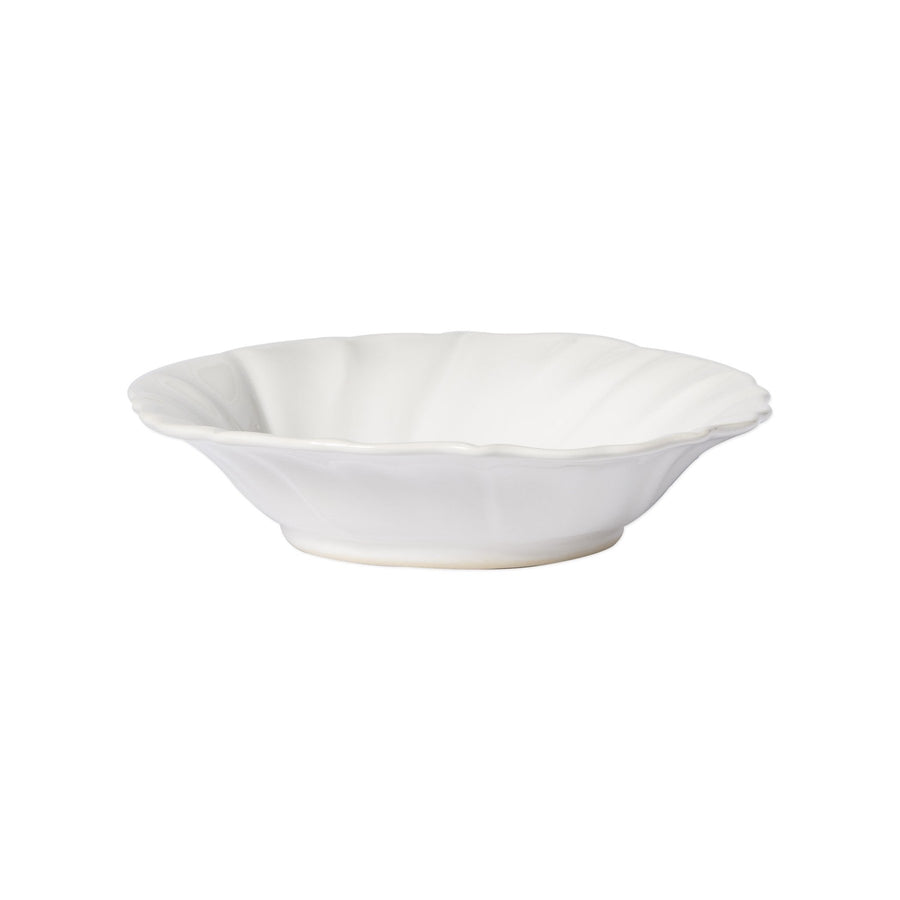 Vietri Incanto Stone White Ruffle Pasta Bowl