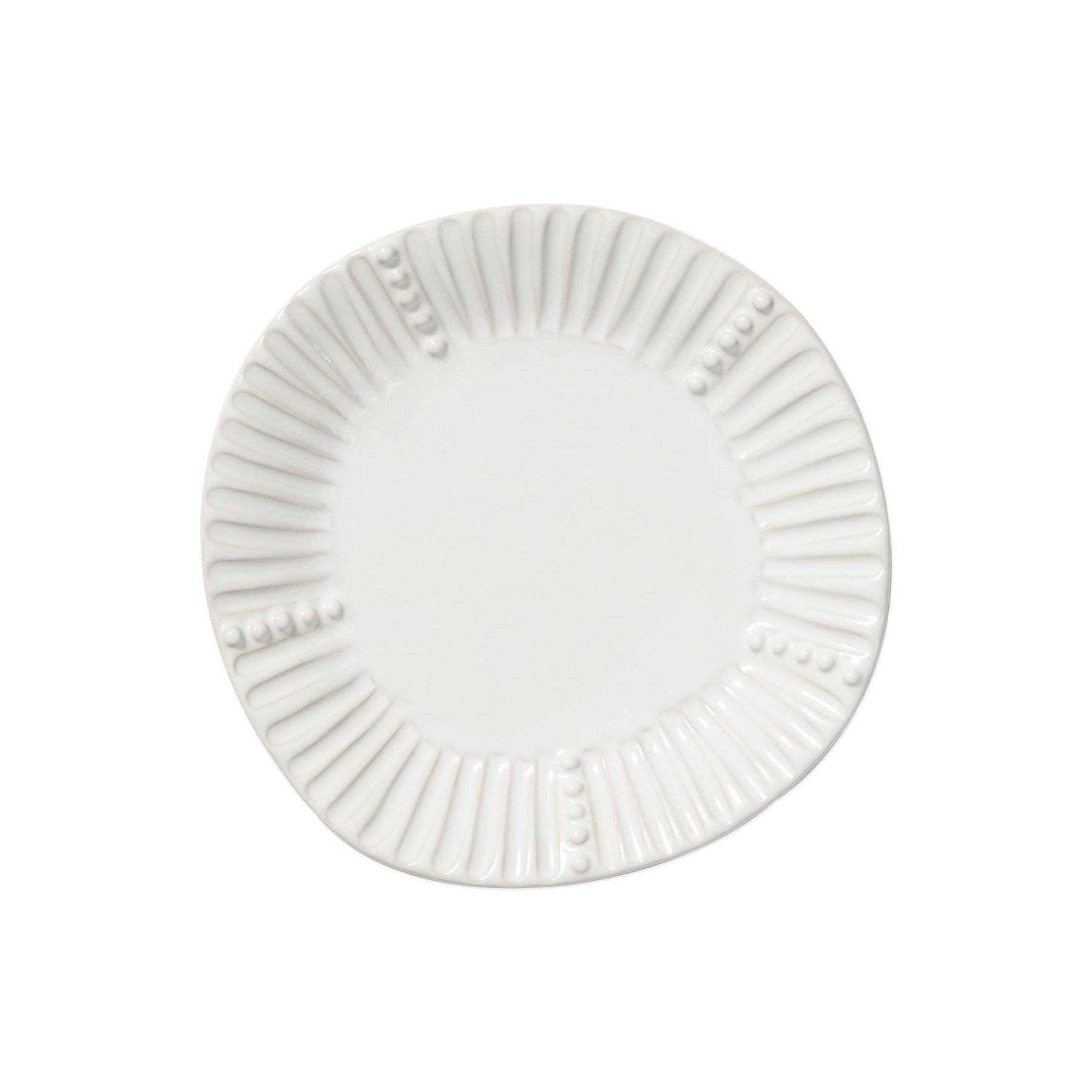 Vietri Incanto Stone White Stripe Salad Plate