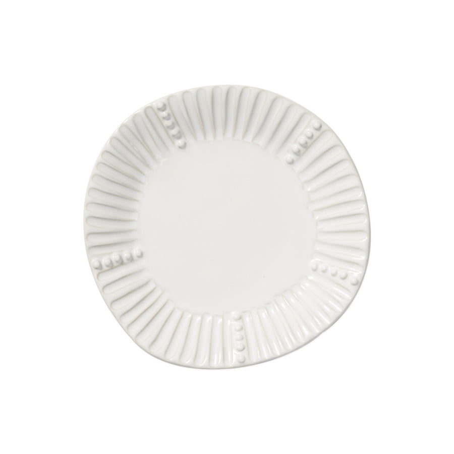 Vietri Incanto Stone White Stripe Salad Plate