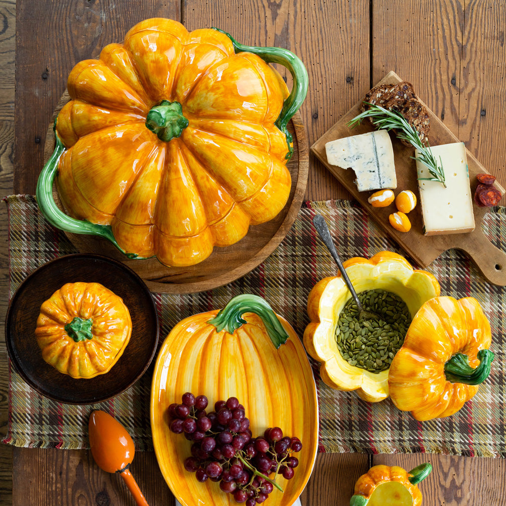 Vietri Pumpkins Small Orange Salad Plate