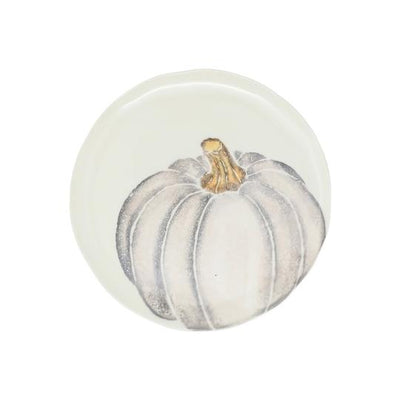 Vietri Pumpkins Medium Gray Salad Plate