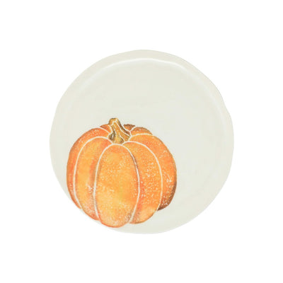 Vietri Pumpkins Small Orange Pumpkin Salad Plate