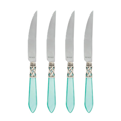 Vietri Aladdin Antique Aqua Steak Knives