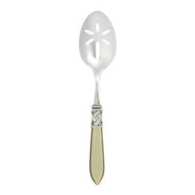 Vietri Aladdin Antique Chartreuse Slotted Serving Spoon