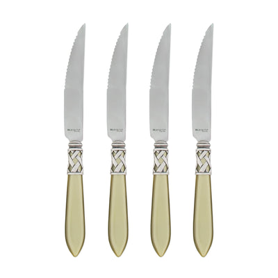 Vietri Aladdin Antique Chartreuse Steak Knives