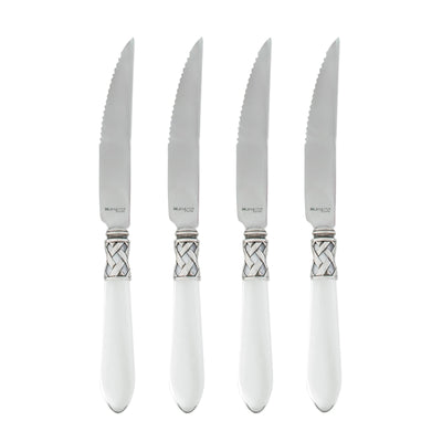 Vietri Aladdin Antique Clear Steak Knives