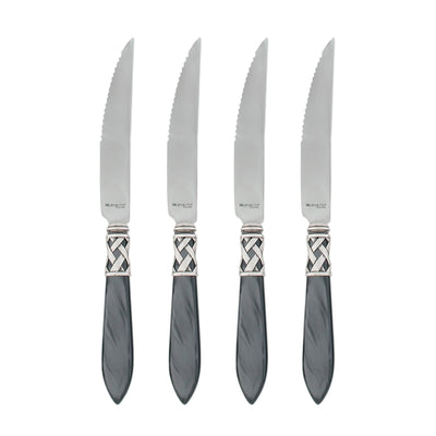 Vietri Aladdin Antique Charcoal Steak Knives