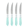 Vietri Aladdin Brilliant Aqua Steak Knives