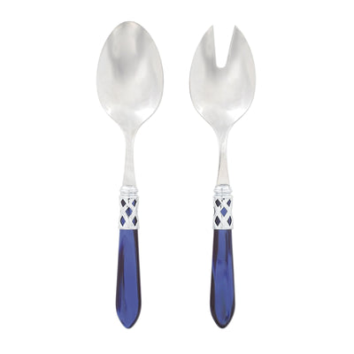 Vietri Aladdin Brilliant Blue Salad Server Set