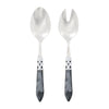 Vietri Aladdin Brilliant Charcoal Salad Server Set