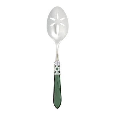 Vietri Aladdin Brilliant Green Slotted Serving Spoon