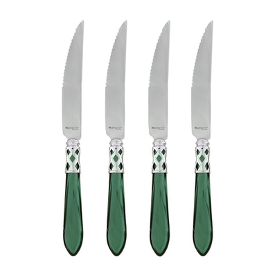 Vietri Aladdin Brilliant Green Steak Knives