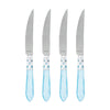 Vietri Aladdin Brilliant Light Blue Steak Knives