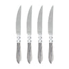 Vietri Aladdin Brilliant Light Gray Steak Knives