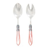 Vietri Aladdin Brilliant Light Pink Salad Server Set