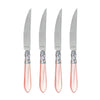 Vietri Aladdin Brilliant Light Pink Steak Knives