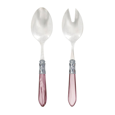 Vietri Aladdin Brilliant Lilac Salad Server Set