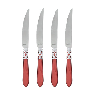 Vietri Aladdin Brilliant Red Steak Knives