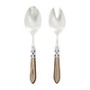 Vietri Aladdin Brilliant Taupe Salad Server Set