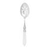 Vietri Aladdin Brilliant White Slotted Serving Spoon