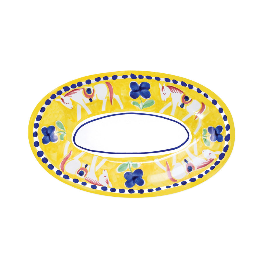 Vietri Campagna Cavallo Small Oval Tray