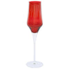 Vietri Contessa Red Champagne Glass