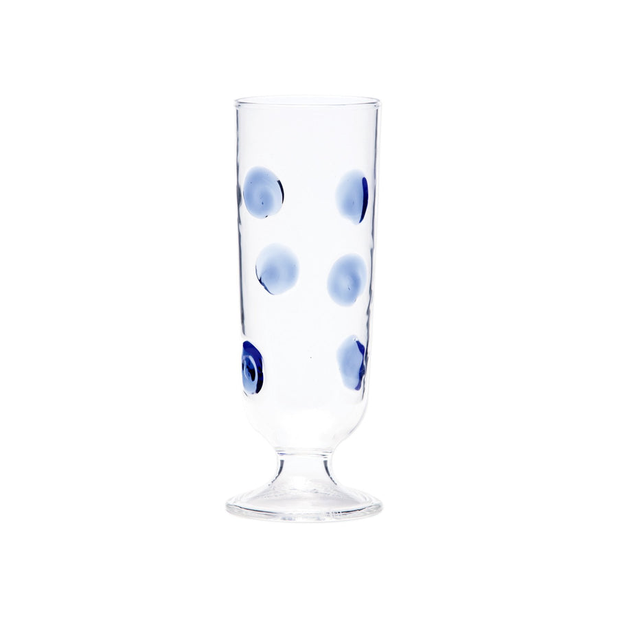 Vietri Drop Blue Champagne Glass