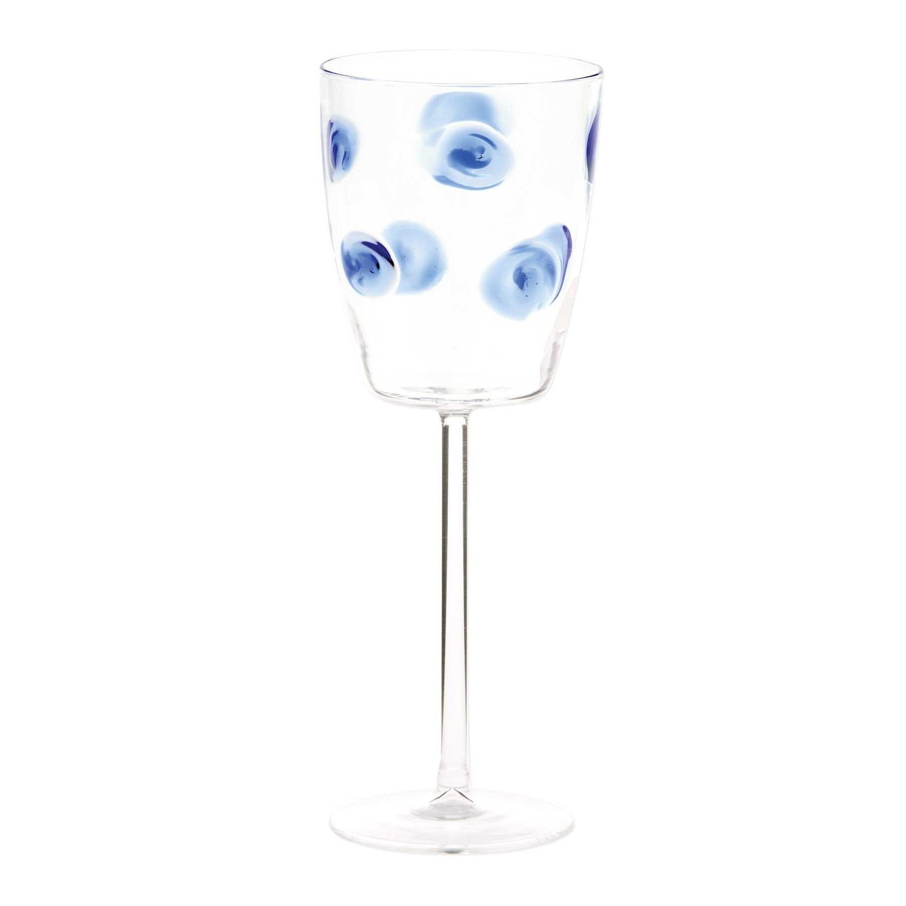 Vietri Contessa Blue Stemless Wine Glass