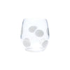 Vietri Drop Glass White Stemless Wine Glass