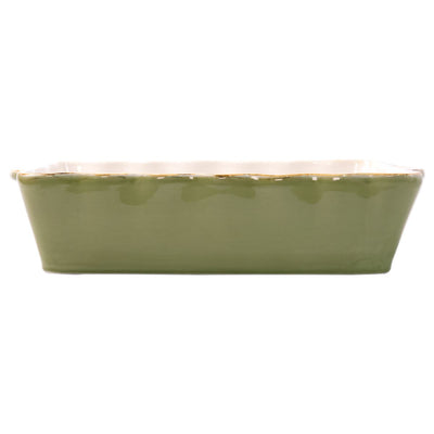 Vietri Italian Green Large Rectangular Baker