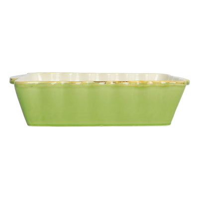 Vietri Italian Green Medium Rectangular Baker