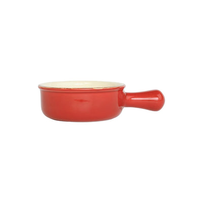 Vietri Italian Red Small Round Baker with Large Handle