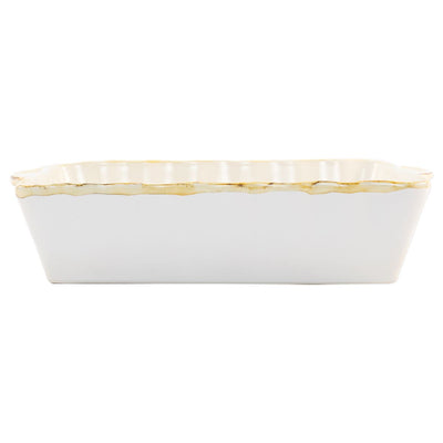 Vietri Italian White Large Rectangular Baker