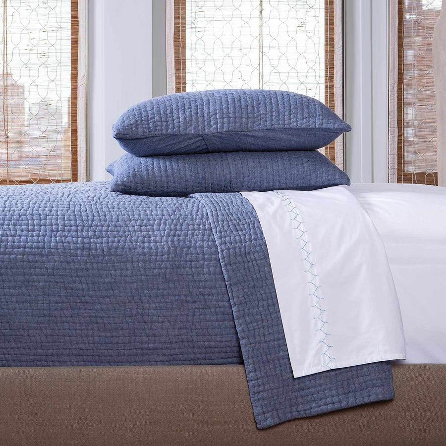 John Robshaw Vivada Indigo Woven Coverlet