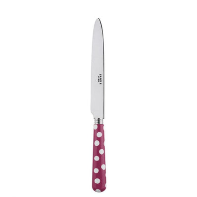 Sabre Paris White Dots Fuchsia Dinner Knife