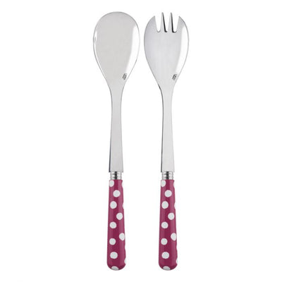 Sabre Paris White Dots Fuchsia Salad Set