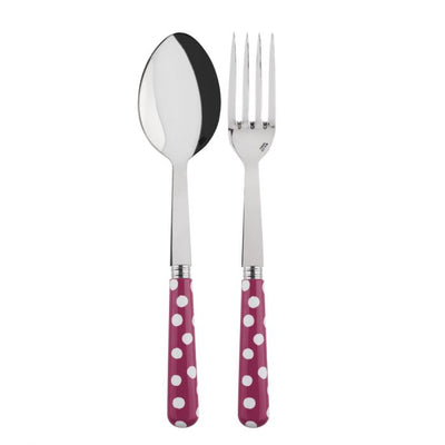 Sabre Paris White Dots Fuchsia Serving Set