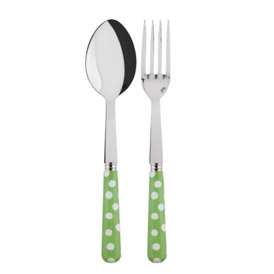 Sabre Paris White Dots Garden Green Serving Set