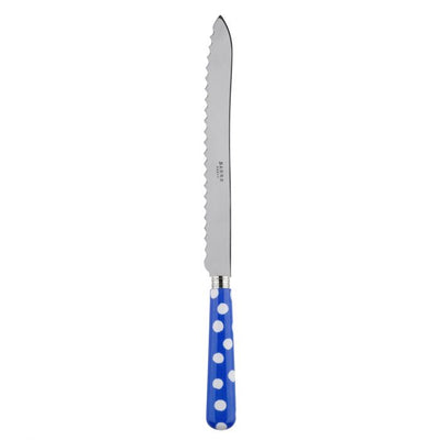 Sabre Paris White Dots Lapis Blue Bread Knife