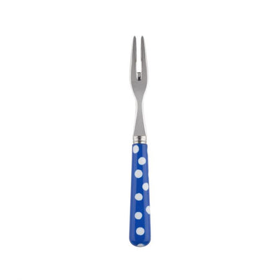 Sabre Paris White Dots Lapis Blue Cocktail Fork