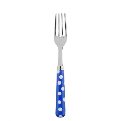 Sabre Paris White Dots Lapis Blue Dinner Fork