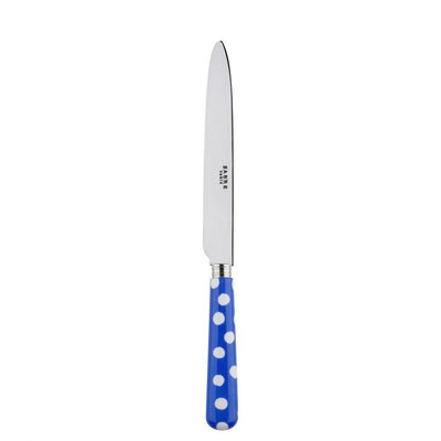 Sabre Paris White Dots Lapis Blue Dinner Knife