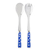 Sabre Paris White Dots Lapis Blue Salad Set