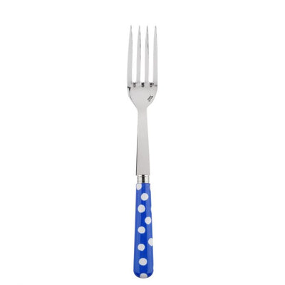 Sabre Paris White Dots Lapis Blue Serving Fork