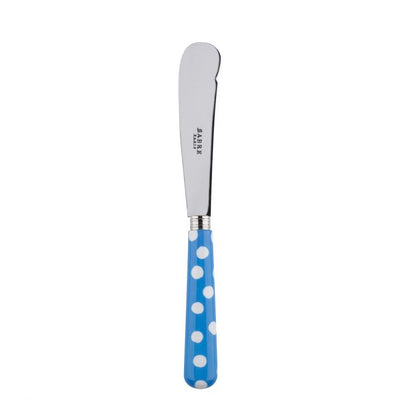 Sabre Paris White Dots Light Blue Butter Knife